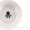 Wholesale Customizable Custom White Ceramic Pet Dog Bowl